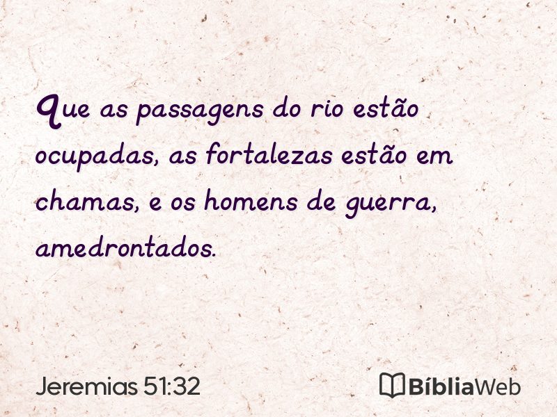 Jeremias 51:32 em imagem para compartilhar