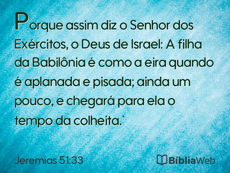 Jeremias 51:33 em imagem para compartilhar