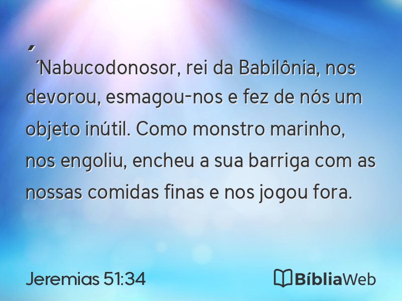 Jeremias 51:34 em imagem para compartilhar