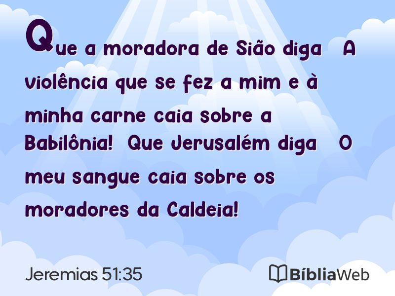 Jeremias 51:35 em imagem para compartilhar