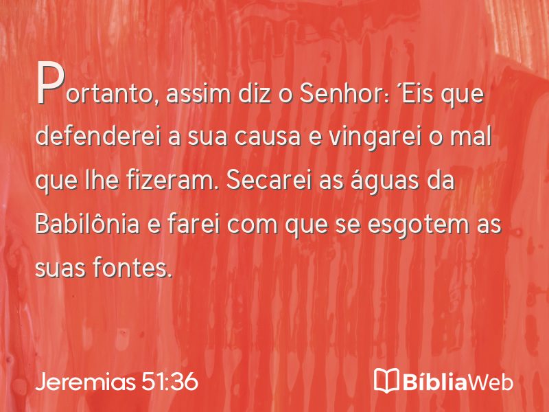 Jeremias 51:36 em imagem para compartilhar