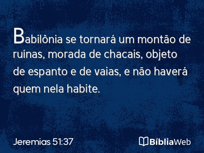Jeremias 51:37 em imagem para compartilhar