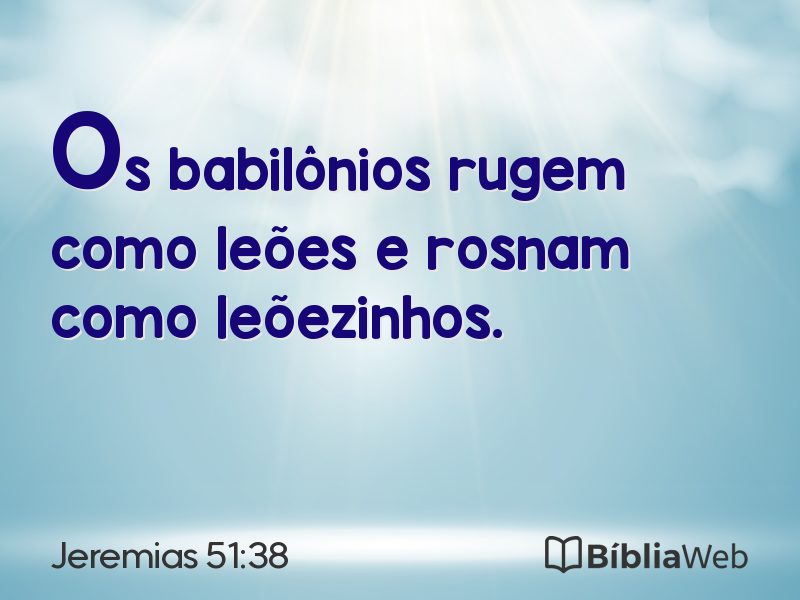 Jeremias 51:38 em imagem para compartilhar