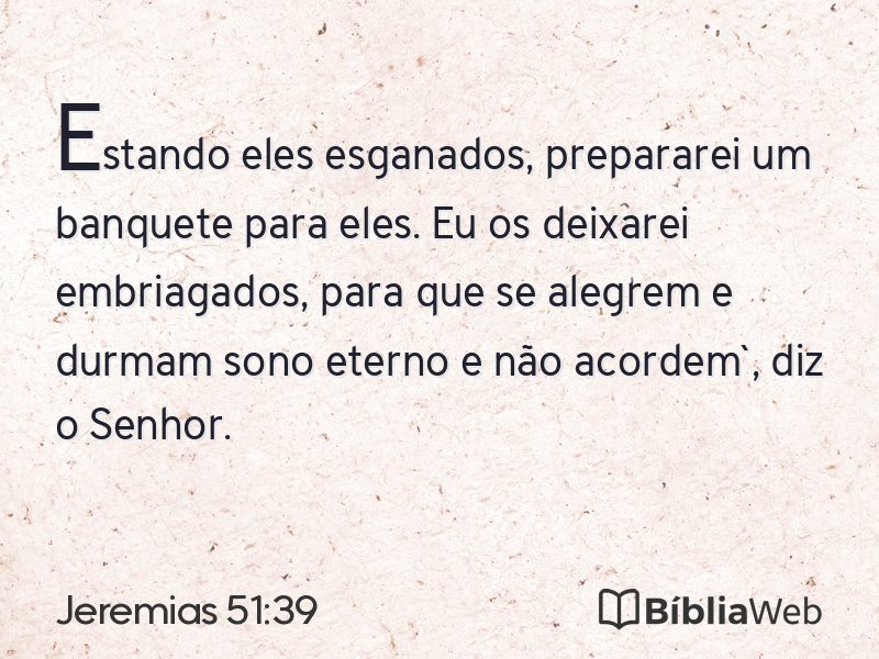 Jeremias 51:39 em imagem para compartilhar
