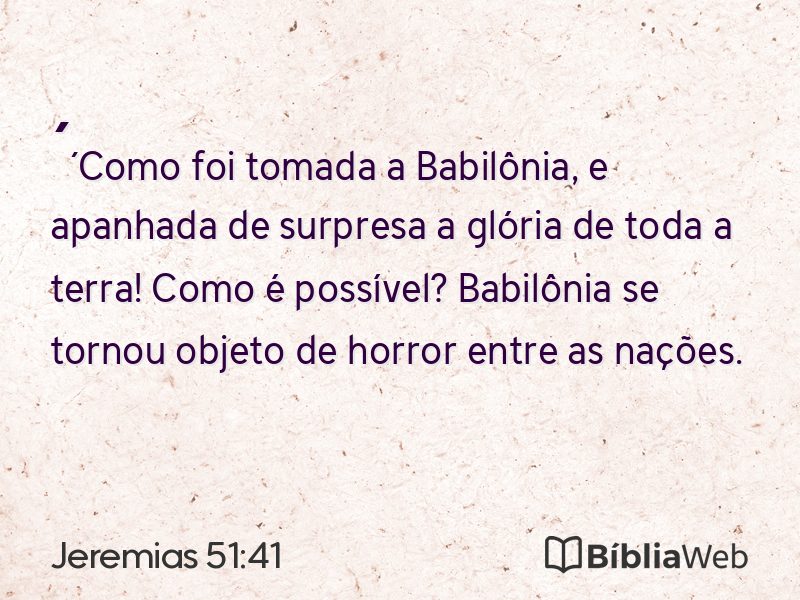 Jeremias 51:41 em imagem para compartilhar
