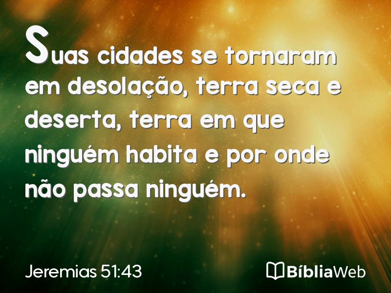 Jeremias 51:43 em imagem para compartilhar