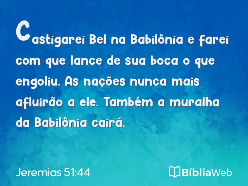 Jeremias 51:44 em imagem para compartilhar