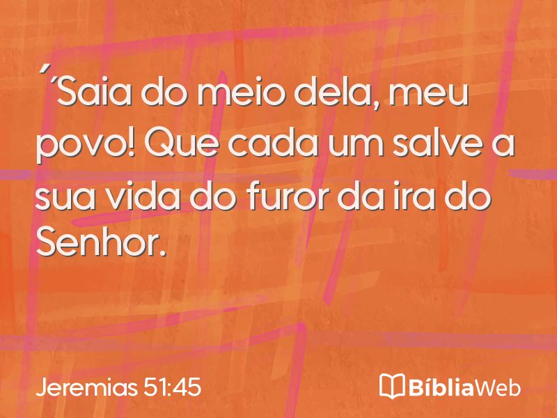 Jeremias 51:45 em imagem para compartilhar