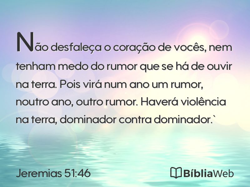 Jeremias 51:46 em imagem para compartilhar