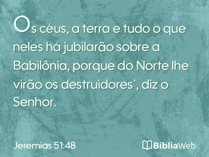 Jeremias 51:48 em imagem para compartilhar