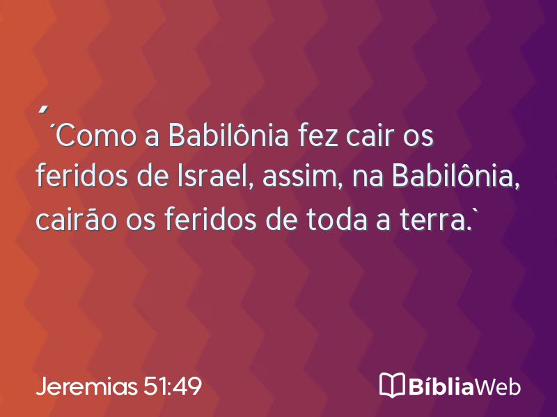 Jeremias 51:49 em imagem para compartilhar