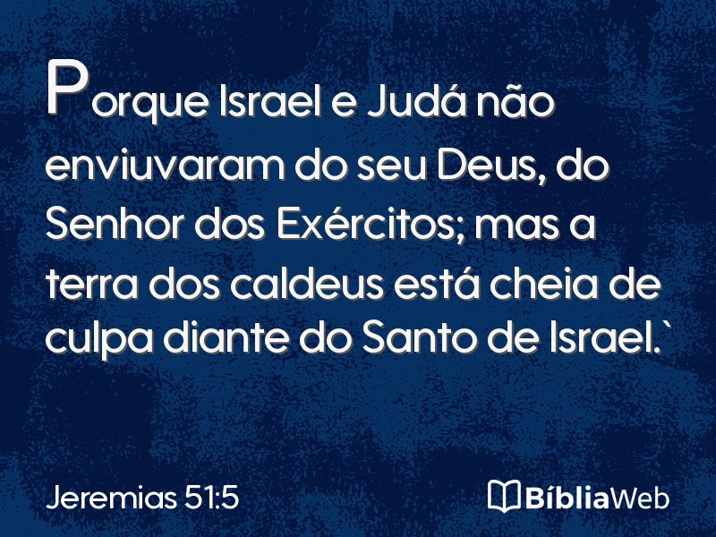 Jeremias 51:5 em imagem para compartilhar