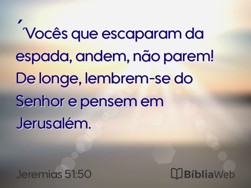 Jeremias 51:50 em imagem para compartilhar
