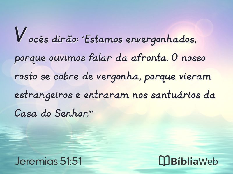 Jeremias 51:51 em imagem para compartilhar