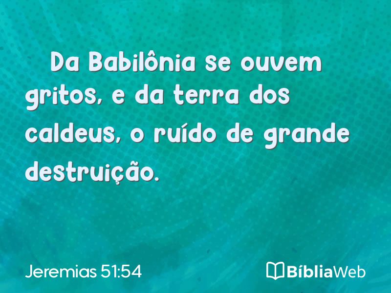 Jeremias 51:54 em imagem para compartilhar