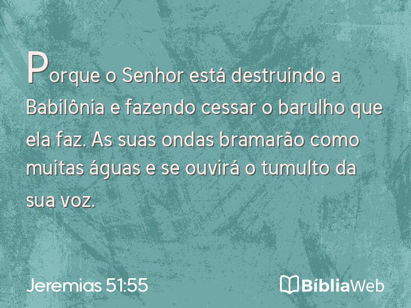 Jeremias 51:55 em imagem para compartilhar