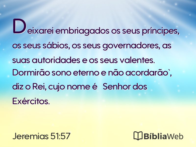 Jeremias 51:57 em imagem para compartilhar