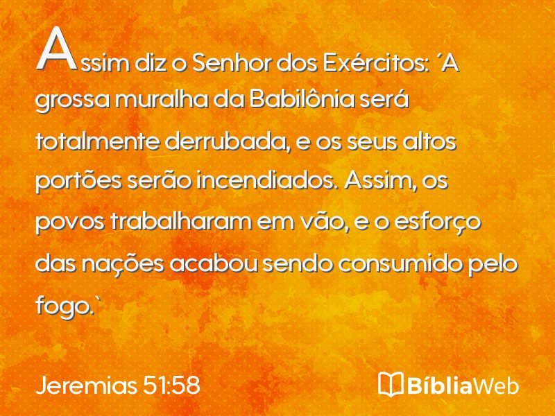 Jeremias 51:58 em imagem para compartilhar