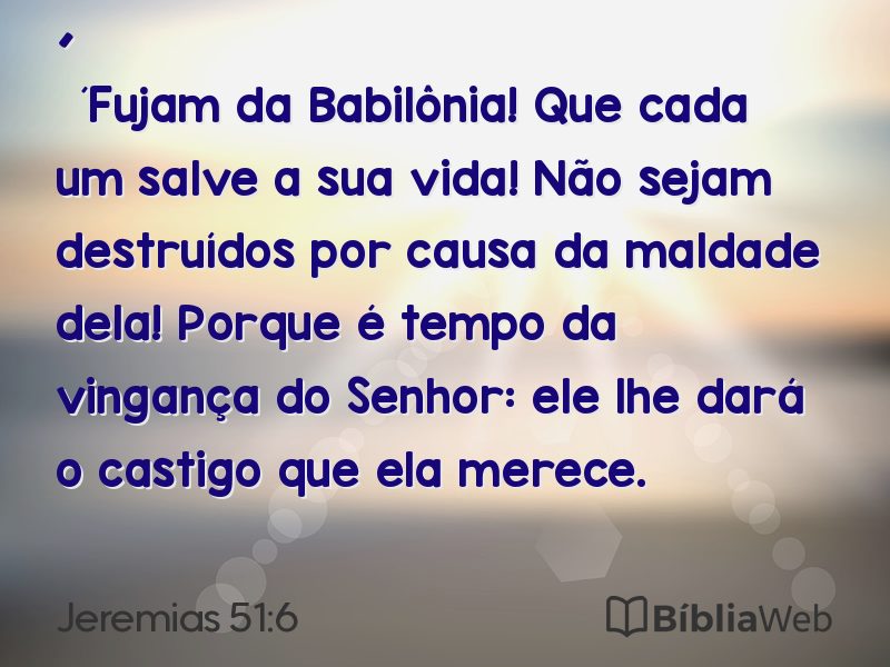 Jeremias 51:6 em imagem para compartilhar