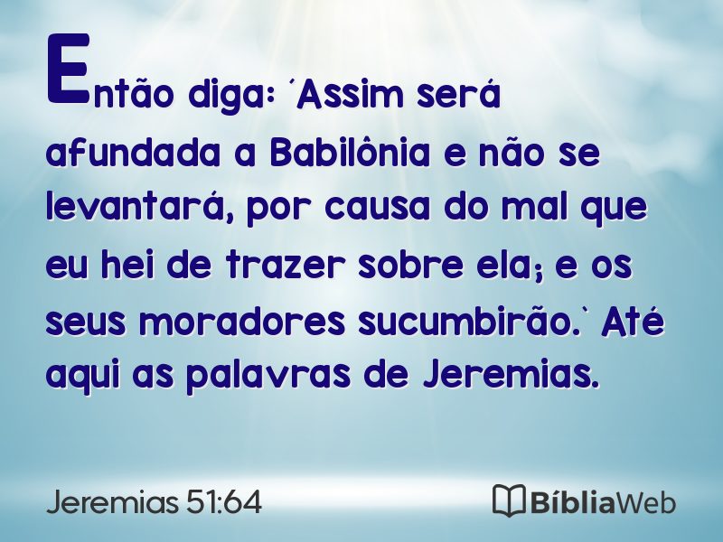 Jeremias 51:64 em imagem para compartilhar