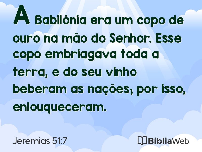 Jeremias 51:7 em imagem para compartilhar