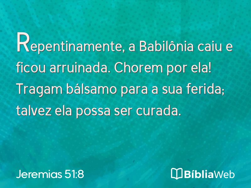 Jeremias 51:8 em imagem para compartilhar