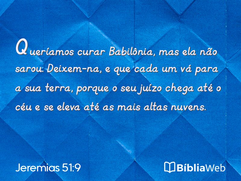 Jeremias 51:9 em imagem para compartilhar