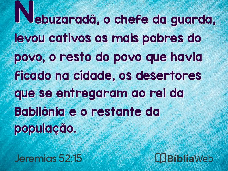 Jeremias 52:15 em imagem para compartilhar