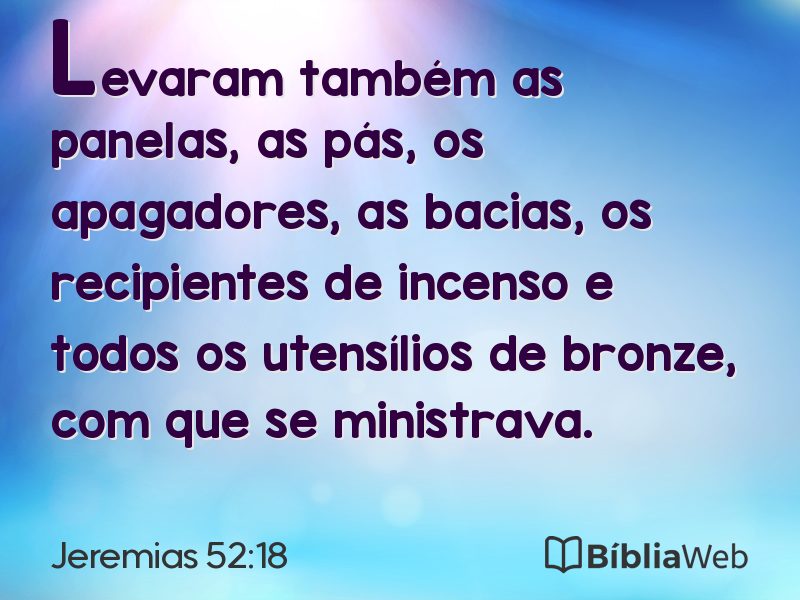 Jeremias 52:18 em imagem para compartilhar