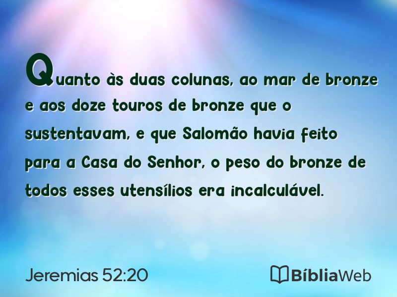 Jeremias 52:20 em imagem para compartilhar