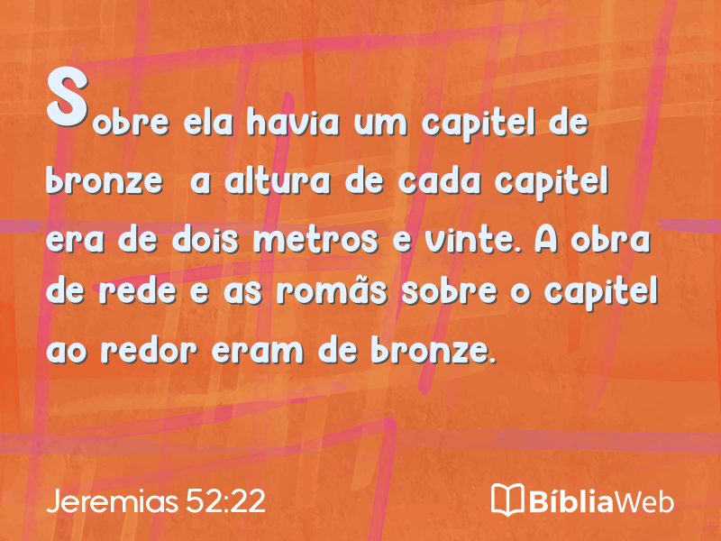 Jeremias 52:22 em imagem para compartilhar