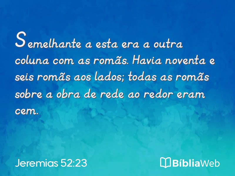 Jeremias 52:23 em imagem para compartilhar