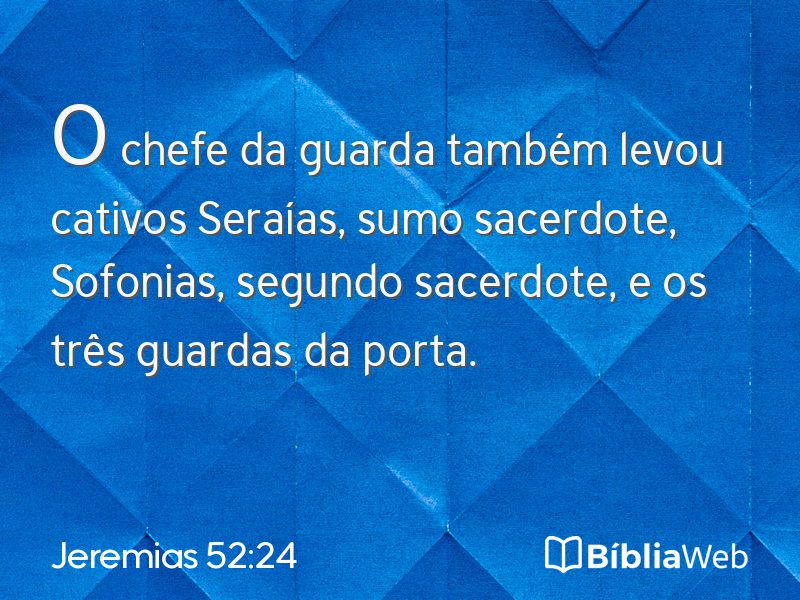 Jeremias 52:24 em imagem para compartilhar