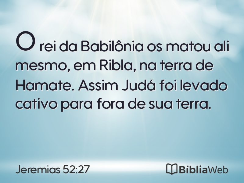 Jeremias 52:27 em imagem para compartilhar