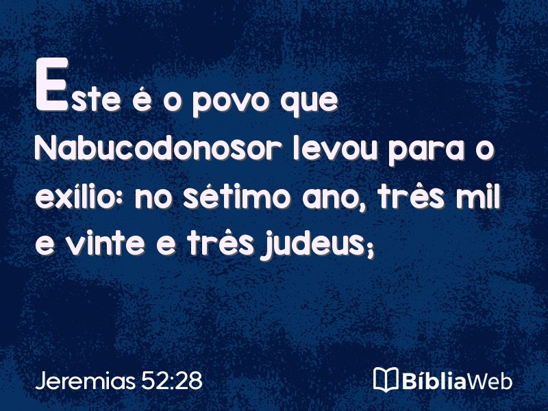 Jeremias 52:28 em imagem para compartilhar