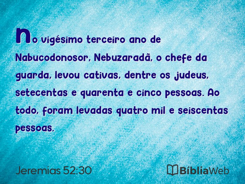 Jeremias 52:30 em imagem para compartilhar