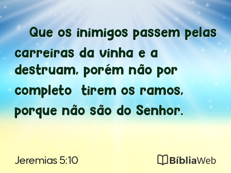 Jeremias 5:10 em imagem para compartilhar
