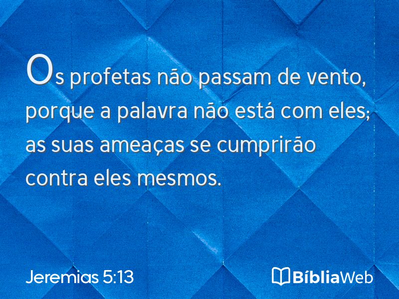 Jeremias 5:13 em imagem para compartilhar