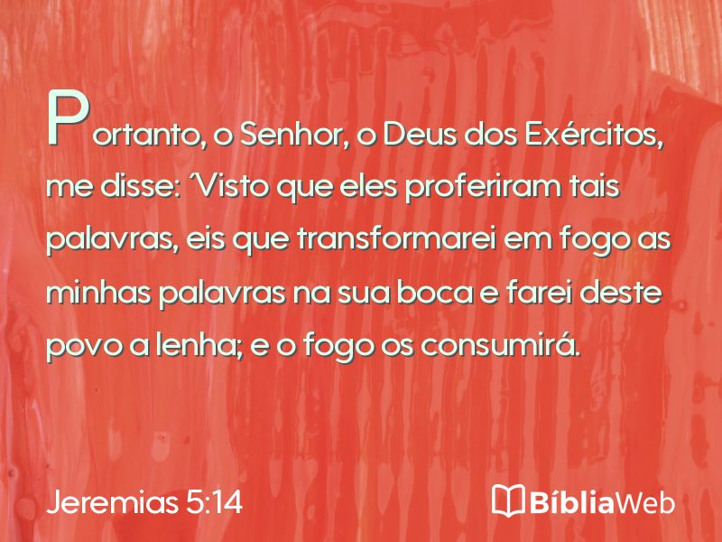 Jeremias 5:14 em imagem para compartilhar