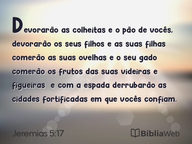 Jeremias 5:17 em imagem para compartilhar