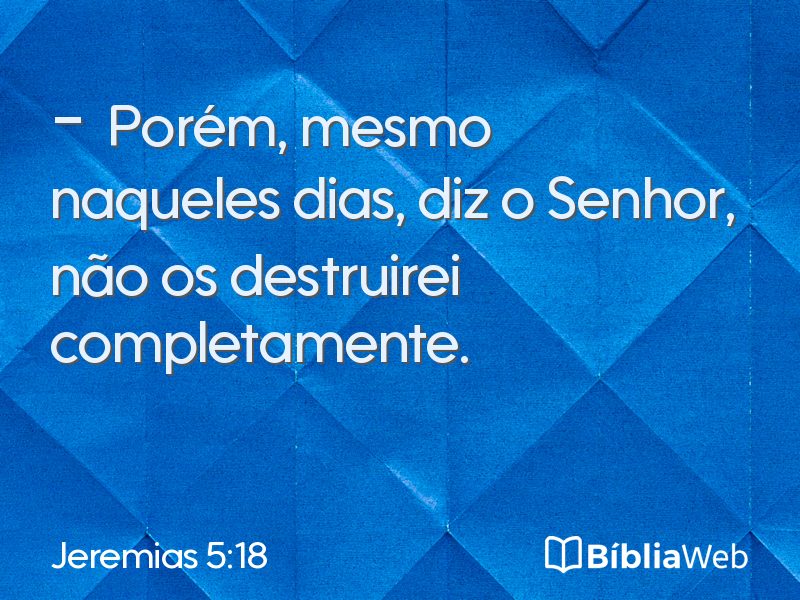 Jeremias 5:18 em imagem para compartilhar