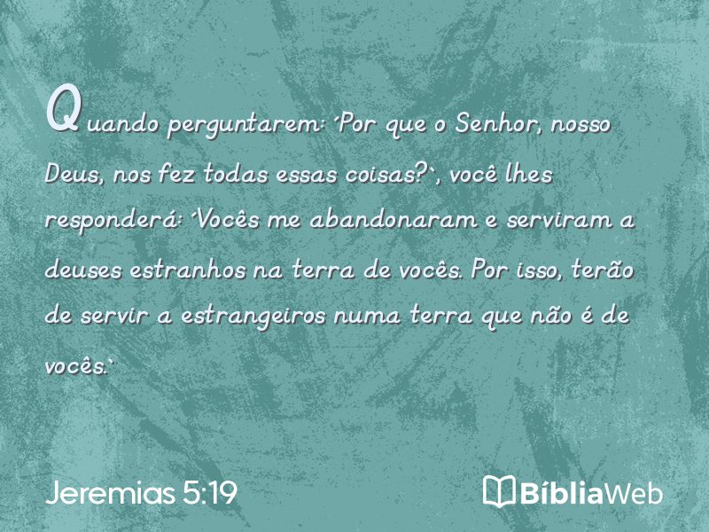 Jeremias 5:19 em imagem para compartilhar