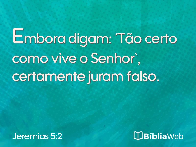 Jeremias 5:2 em imagem para compartilhar