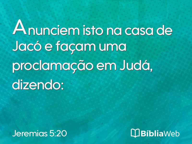 Jeremias 5:20 em imagem para compartilhar
