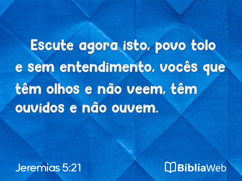 Jeremias 5:21 em imagem para compartilhar