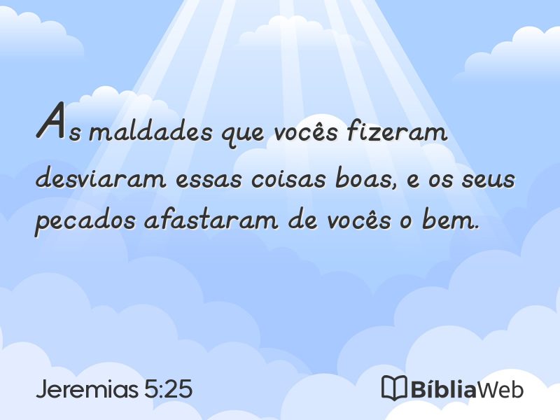 Jeremias 5:25 em imagem para compartilhar