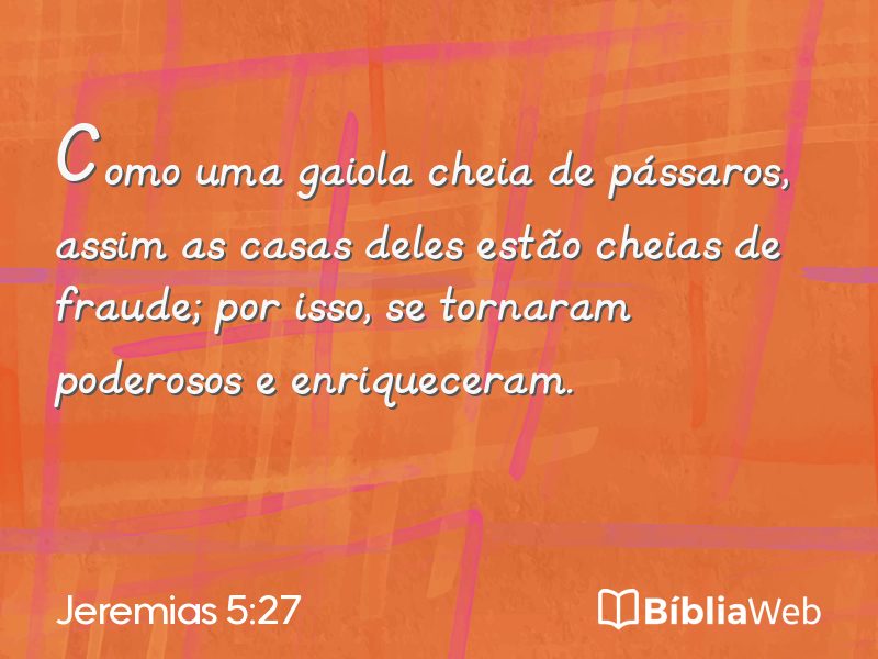 Jeremias 5:27 em imagem para compartilhar