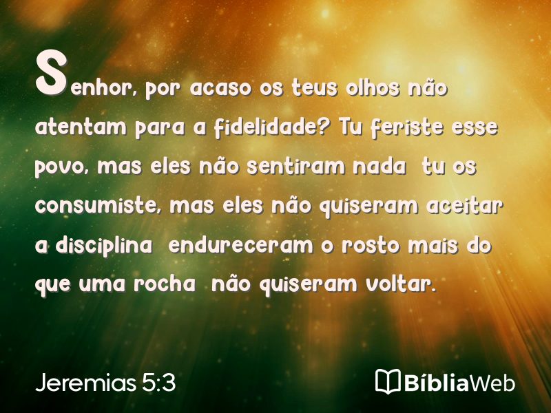 Jeremias 5:3 em imagem para compartilhar
