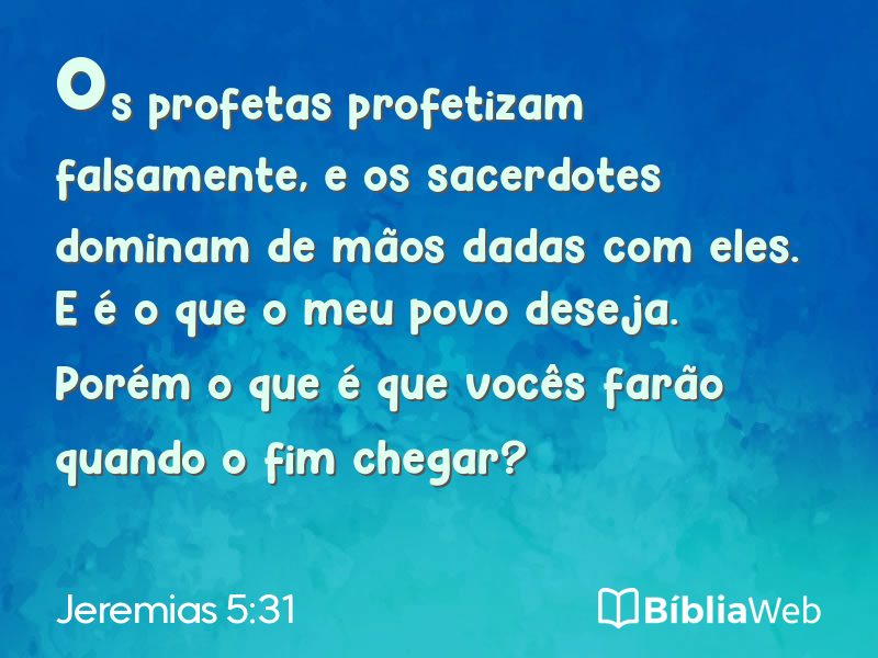 Jeremias 5:31 em imagem para compartilhar