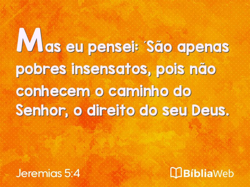 Jeremias 5:4 em imagem para compartilhar